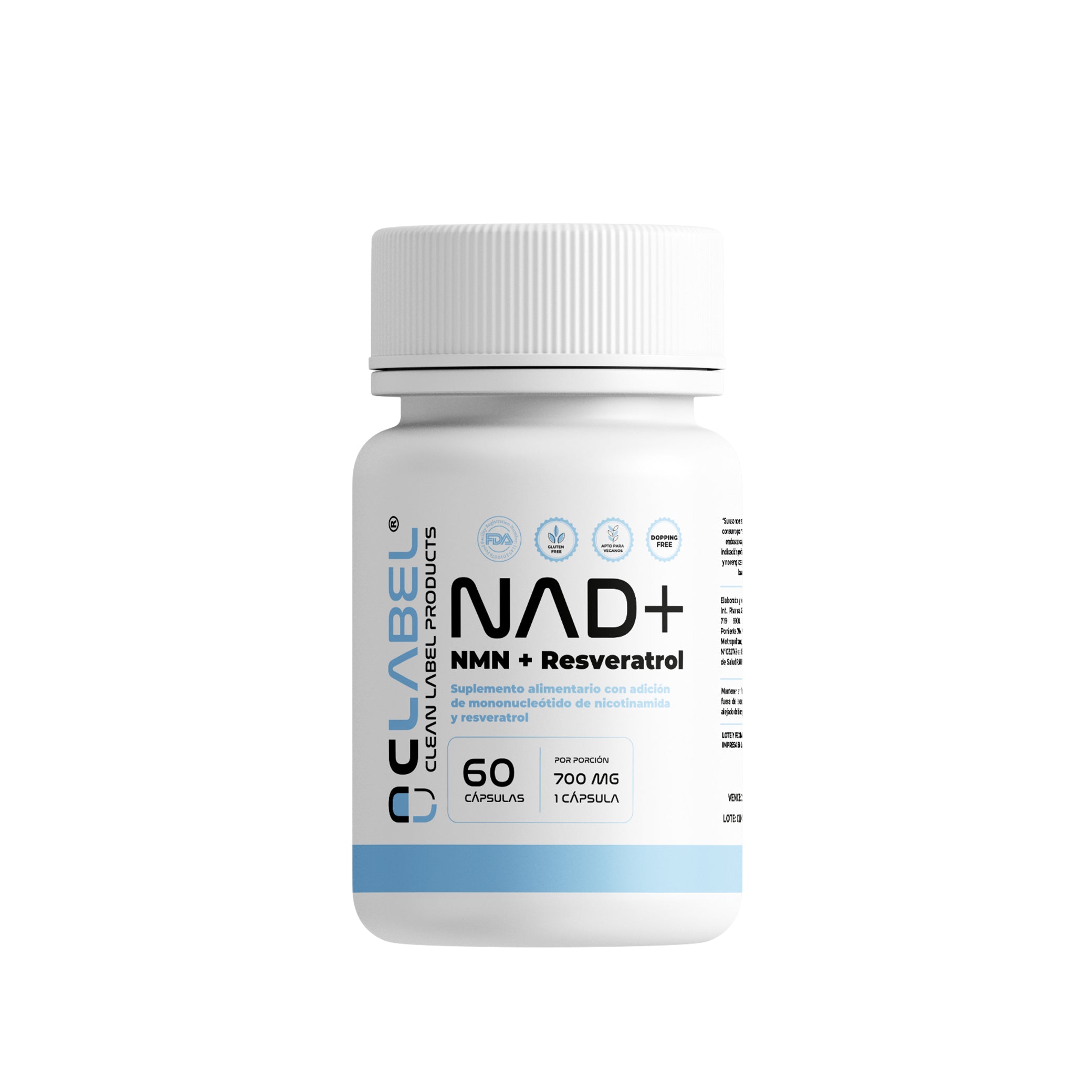 NAD+ + Resveratrol 60 cápsulas