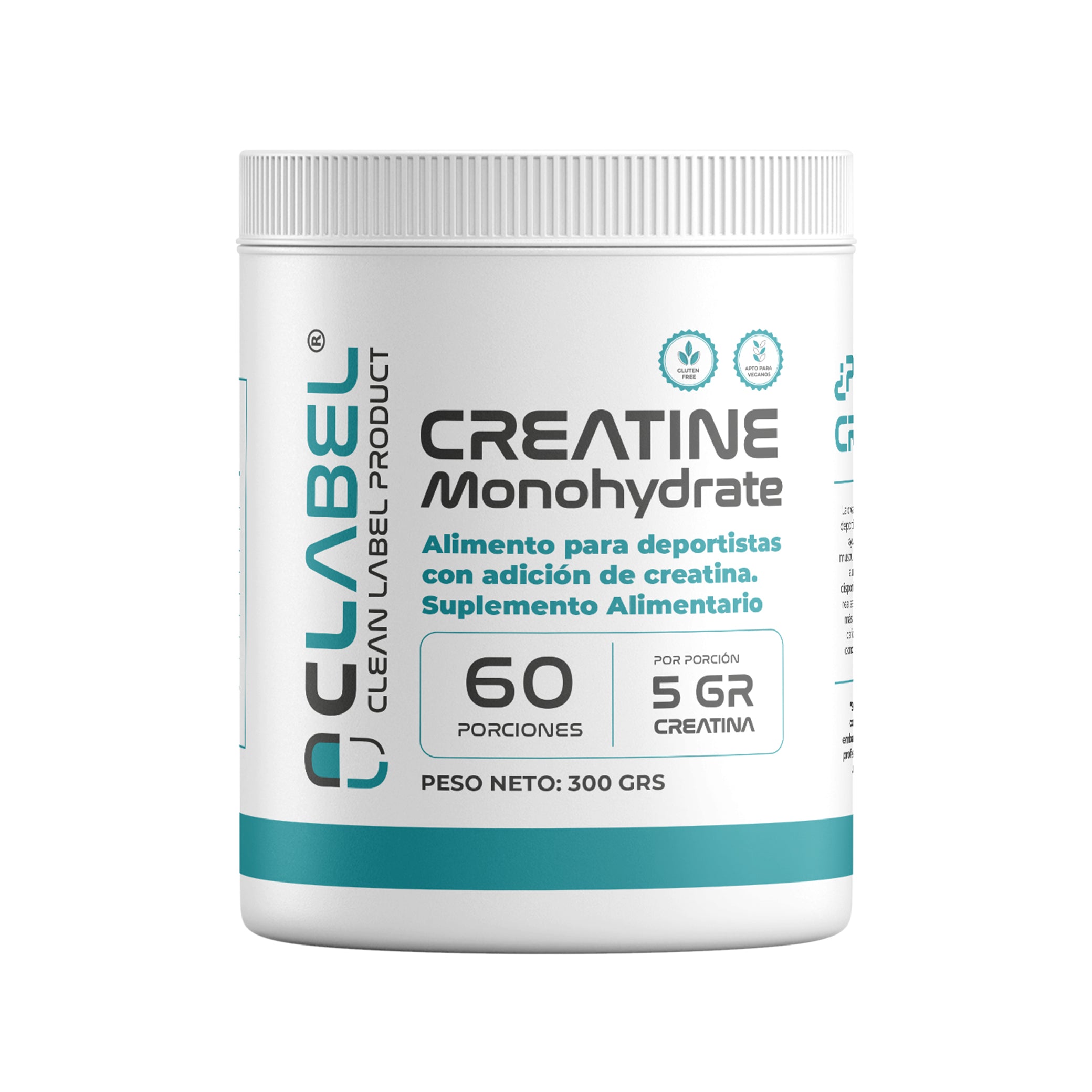 Creatina Monohidrato 300g 60 servicios